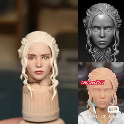 1:6 1:12 1:18 Daenerys Targaryen Game Of Thrones Head Sculp For Female Figure • $18.92