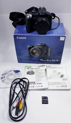 Canon PowerShot S5 IS 8.0MP 12x Digital Camera Bundle - Works • $66.20