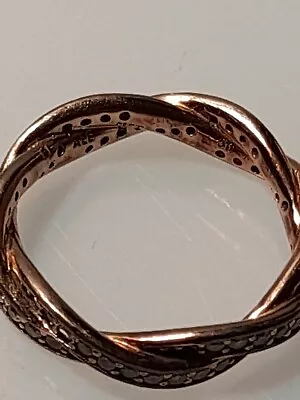 Pandora Rose Gold Plated Twist Of Fate Ring Size 50 • $22