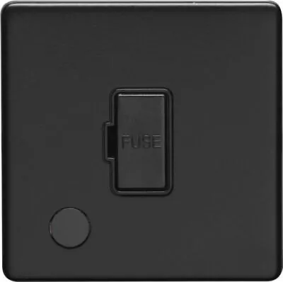 £7.50 • Buy UEP Round Edge Matt Black Plastic Various Sockets Switches Blank Plates