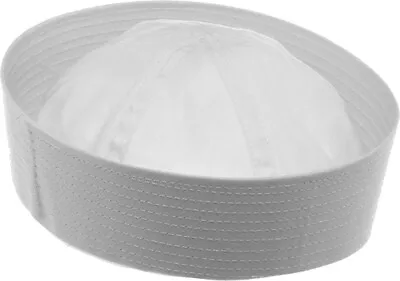 Sailor Hat White Military US Navy Cotton Dixie Cup Yacht Cap Sailing Nautical • $11.99