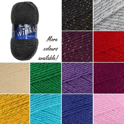 James C Brett Twinkle DK Acrylic Wool Yarn Knitting Crochet Craft 100g Ball • £3.60