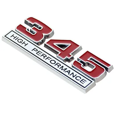 345 5.7 Liter V8 Engine High Performance Emblem Badge Logo In Chrome & Red - 1Pc • $12