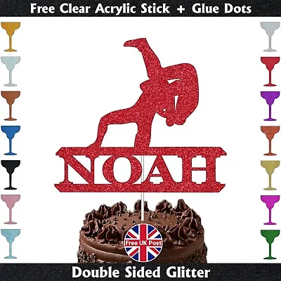 £3.79 • Buy Personalised Glitter Body Slam Wrestling Birthday Cake Topper Any Name Decor