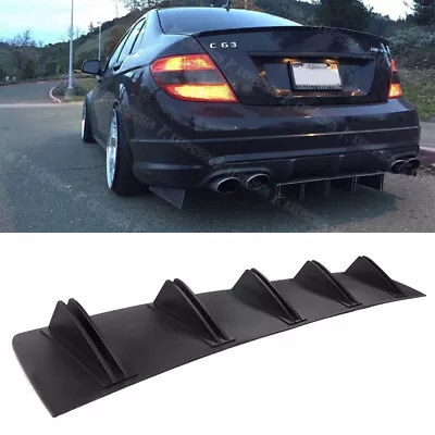 For Mercedes Benz W204 C63 AMG Rear Diffuser 10 Fins Bumper Lip Splitter Spoiler • $39.45