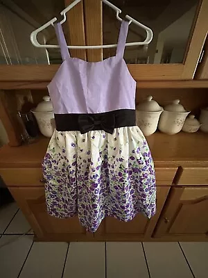 Nwot Jayne Copeland  Sleeveless Purle Top Floral Skirt Bow Dress Sz 16 • $78