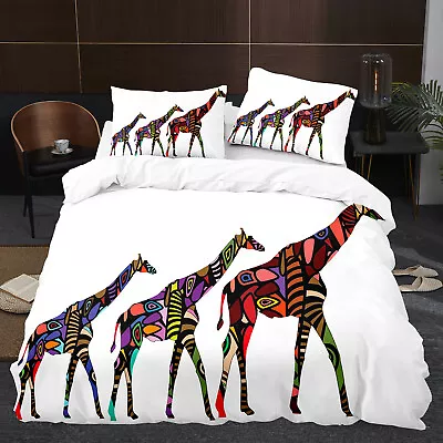 Natural Selection Giraffe Quilt Cover Set Queen Quilt/Doona Cover Pillowcase • $23.09