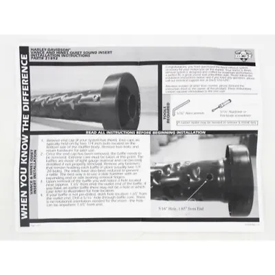 Vance & Hines Quiet Baffle Insert Kit 1861-0593 Part Number - 21892 • $35.99