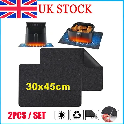 £7.99 • Buy 2x Heatproof Kitchen Surface Worktop Protector Heat Resistant Mat For Air Fryer
