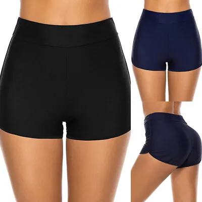 Women Swim Shorts High Waist Bathing Suit Bottoms Tummy Control Beach Boyshorts • $19.99