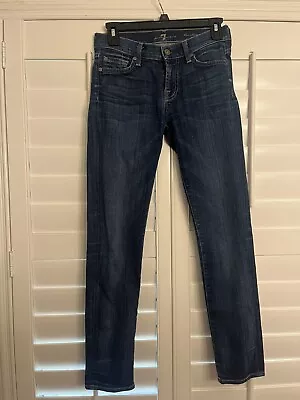 7 For All Mankind Jeans Womens Size 25 The Slim Cigarette Distressed Denim USA • $22