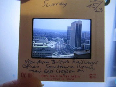£7 • Buy SURREY- 35mm FILM SLIDE - VIEW FROM BRITISH RAILWAY OFFICES, EAST CROYDON. 1970