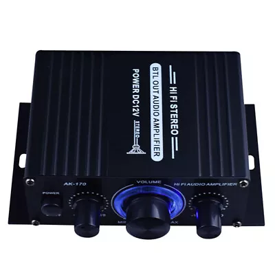 Mini HiFi Digital Stereo Audio Amplifier Power AMP DC12V For Car Home MP3 Player • $20.28