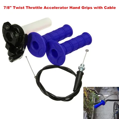 7/8  Twist Throttle Hand Grips W/ Cable For Scooter Moped 50-250cc ATV Pit Bike • $18.89