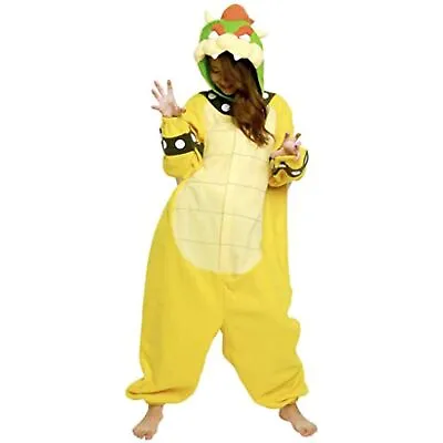 SAZAC Super Mario Bowser Fleece Mascot Costume Free Size Unisex Halloween JAPAN • $107.48