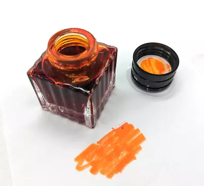 Montblanc Special Edition Lucky Orange Ink Bottle 30ml Inkwell • $49.55