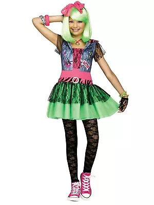 Girl's  Rockin 80's Pop Party  Costume By Fun World Rocker  1980s • $20