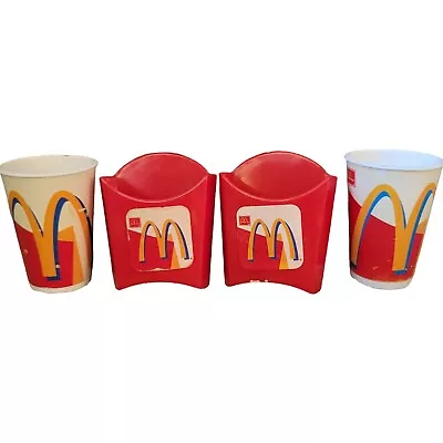 Vintage McDonald's Fries & Drink Toy 4 Piece Replacement  Parts 2 Inch  • $14