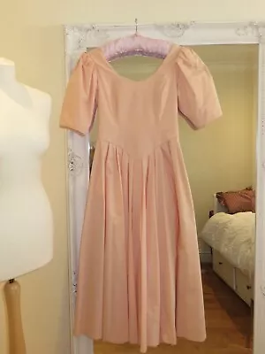 GORGEOUS PINK VINTAGE LAURA ASHLEY DRESS. Sz UK 10. Made In GB. PRAIRIE • $51.05