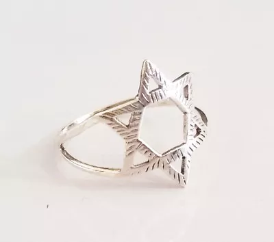 Jewish Kabbalah 925 Sterling Silver Star Of David Israel Ring Sizes 5 6 7 8 9 • $36