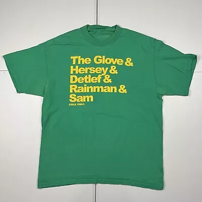 Y2K Seattle Sonics SuperSonics The Glove T Shirt Green M  • $27.99