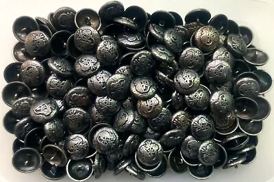 20mm 32L Dark Steel Grey Gunmetal Military Coat Of Arms Metal Shank Buttons L64 • £1.99