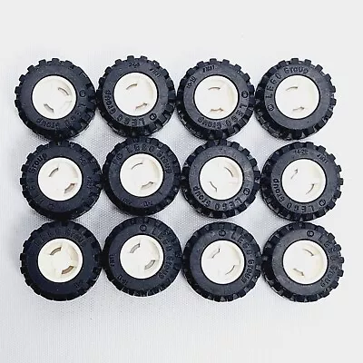 LEGO Black Wheel Tyre 21 X 12 Tire Assembly White 6014/ 87697 Vehicle X12 U • $22.99