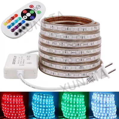 1-100M SMD 5050 RGB LED Strip Lights Waterproof IP65 Kitchen Rope Lamp AC 110V • $201.34