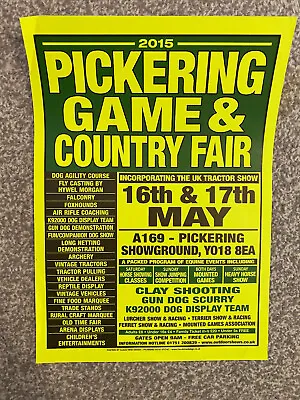 5x Original Pickering Game And Country Fair Posters North Yorkshire  • £5