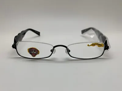 G03 Don Ed Hardy Vintage Tattoo Reading Glasses 2.50  250 EHR201 50/18/140 Black • $15