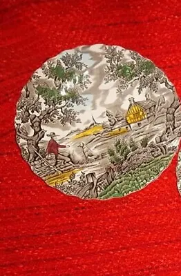 Vintage MYOTT The Hunter Vintage  Saucer Hunting Pattern Myott Ironstone • £9.99