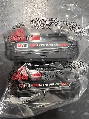 (2) NEW MILWAUKEE 48-11-1820 M18 18 Volt 2.0Ah Battery Packs - Manufactured 2023 • $74