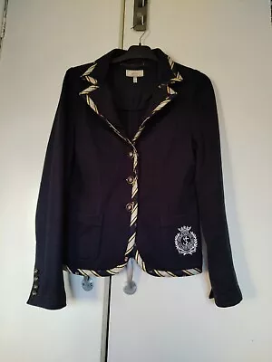 Joules Aye Aye Navy Nautical Formal Button Up Blazer Jacket - Women's UK 8 • £24