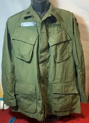 Vintage Vietnam Og 107 Poplin Colonel Jacket Size 34r 1969   Yt55 • $249.99