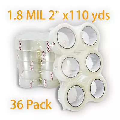 36 Rolls Clear Packing Packaging  Sealing Tape 2  X 110 Yards Fast Free Shipping • $47.99