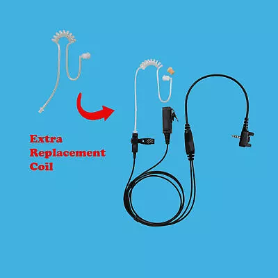 2 Wire Surveillance Kit Earpiece Extra Tough Tube For Motorola Vertex VX-454 • $14.90