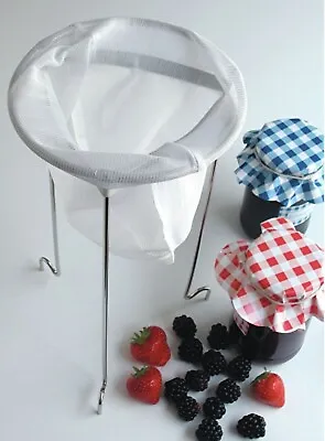 Jam Straining Kit & Bag Jelly Preserve Soup Marmalade Making Stand Strainer Set • £8.29