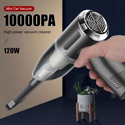 $13.89 • Buy 120W Mini Car Vacuum Cleaner High Power Strong Suction Mini Vacuum Rechargeable