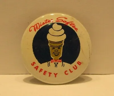 Mister Softee Safety Club Pinback Button 3/4 Inches | Ice Cream Collectible Pin • $7.50