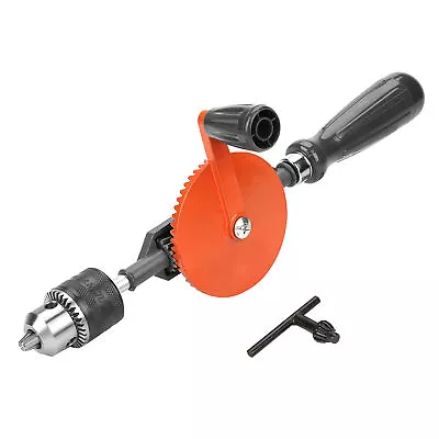 3/8 Portable Hand Crank Drill Mini Manual Drill With Double Pinions For Woo • £18.84
