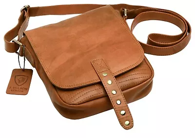 Ladies Leather Satchel Designer Mens Shoulder Cross Body Bag Messenger Travel • £27.75