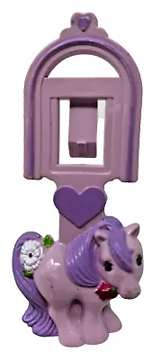 Vintage 1984 Mcdonalds My Little Pony Bookmark Clip Purple BLOSSOM Charmkins • $14.99