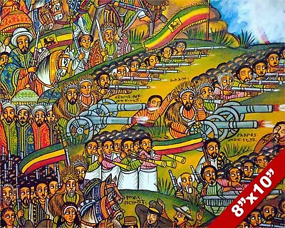 Battle Of Adwa Adowa Painting Ethiopia Vs Italy War Art Real Canvas print • $14.99