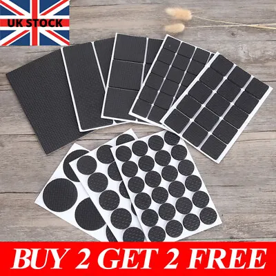 Self Adhesive Floor Protectors Chair Leg Pads Table Rubber Pad Feet Anti Scratch • £2.98