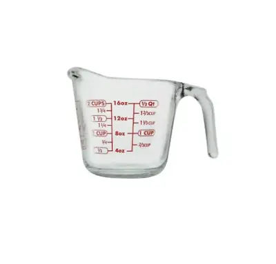 Anchor Hocking 2 Cup (16 Ounce Capacity) Glass Measuring Cup Clear Glass . • $5.80