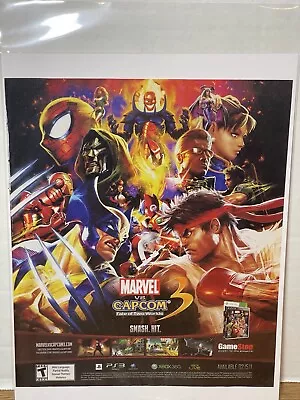 2010 Marvel Vs. Capcom 3 Vintage Print Ad Poster Official Promo Art B • $18.01