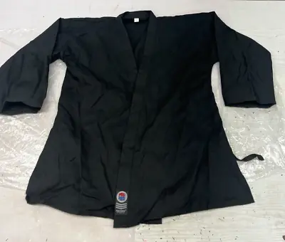 NWOT ProForce Martial Arts Robe Jacket Adult Size 4 Cotton Blend Black B5-169 • $18.99