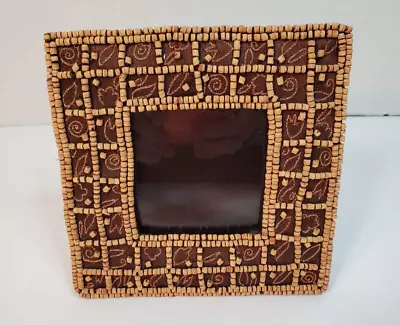 Bill Blass Beaded Fabric Picture Frame 6x6  Holds A 3x3  Picture • $8.97