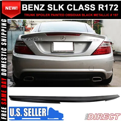 Fits 11-13 Benz SLK Class R172 Trunk Spoiler ABS Obsidian Black Metallic #197 • $102.99