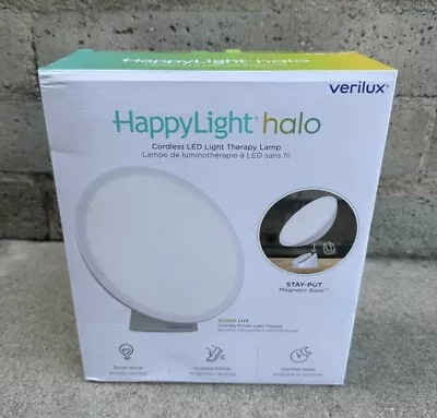 Verilux Happy Light Halo Cordless LED Therapy Lamp 10000LUX Adjustable NEW • $59.99